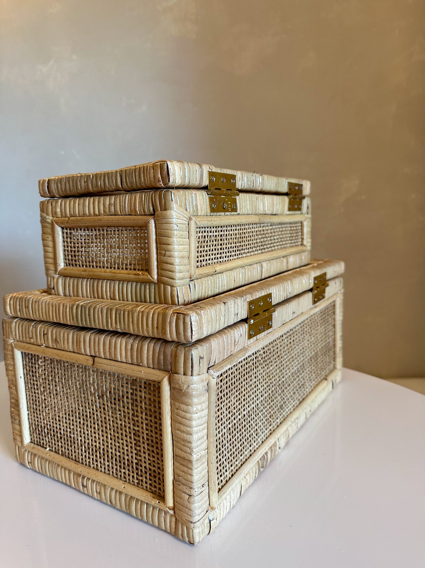 Rattan Display Box with Natural Cane