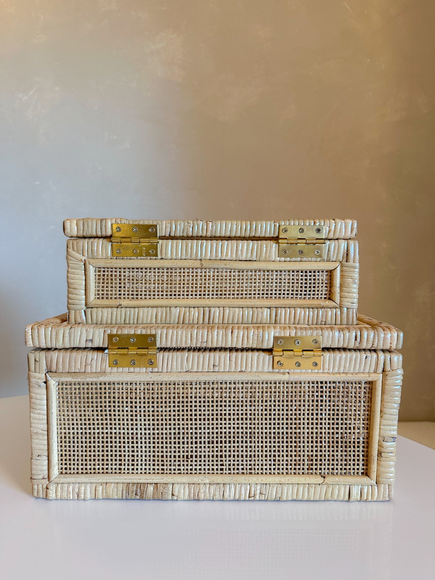 Rattan Display Box with Natural Cane