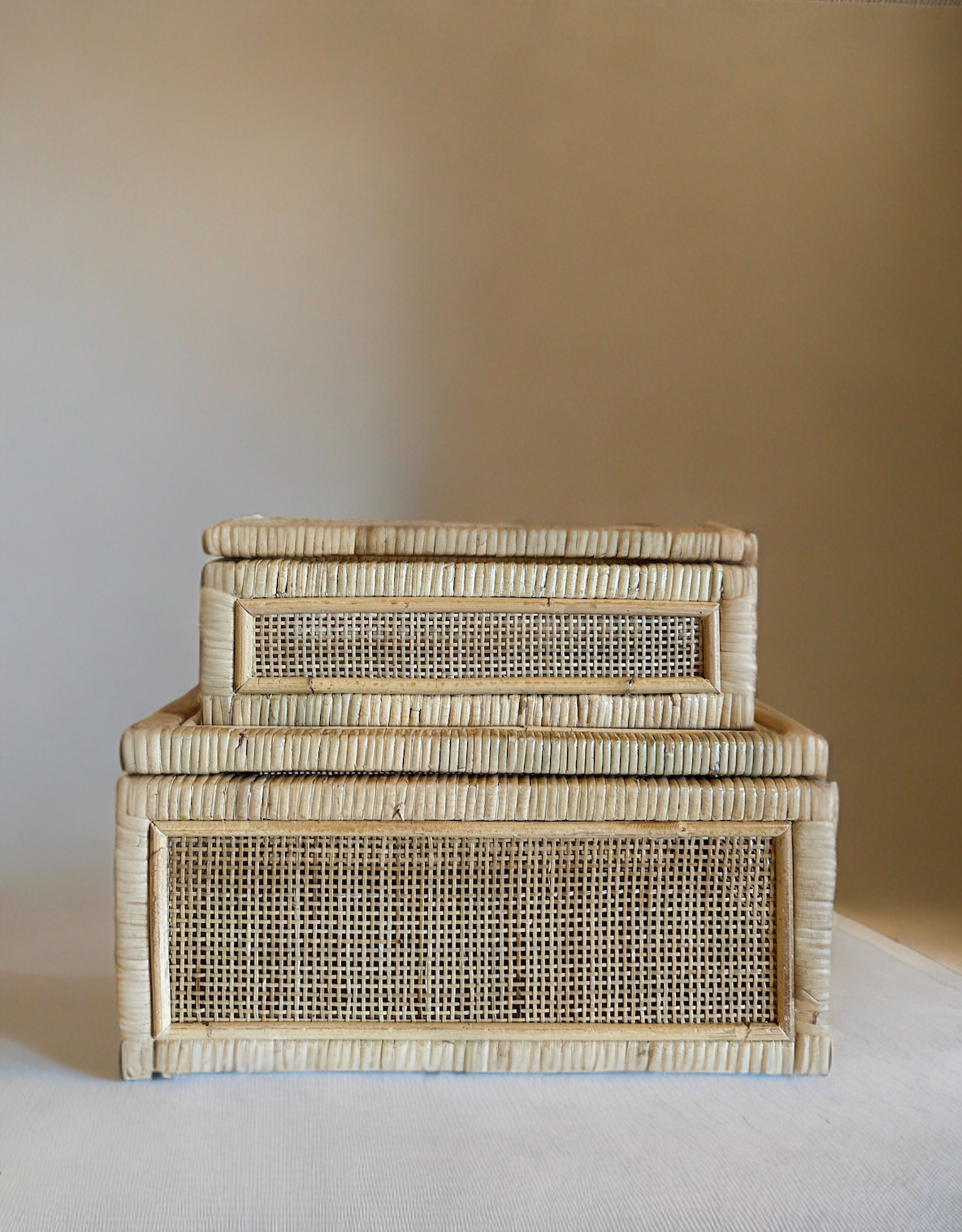 Rattan Display Box with Natural Cane